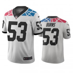 Maillot Homme Carolina Panthers Brian Burns 53 City Edition Blanc Vapor Limited